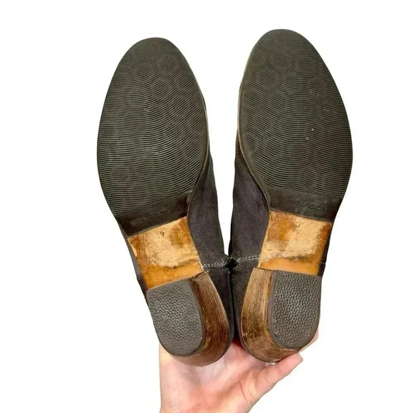 Woman by Common Projects Suede Zipper Ankle Boots in Charcoal Sz:39 - Picture 9 of 10